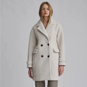 BRAND NEW WITH TAGS Bouclé Mixed Media Coat - size small